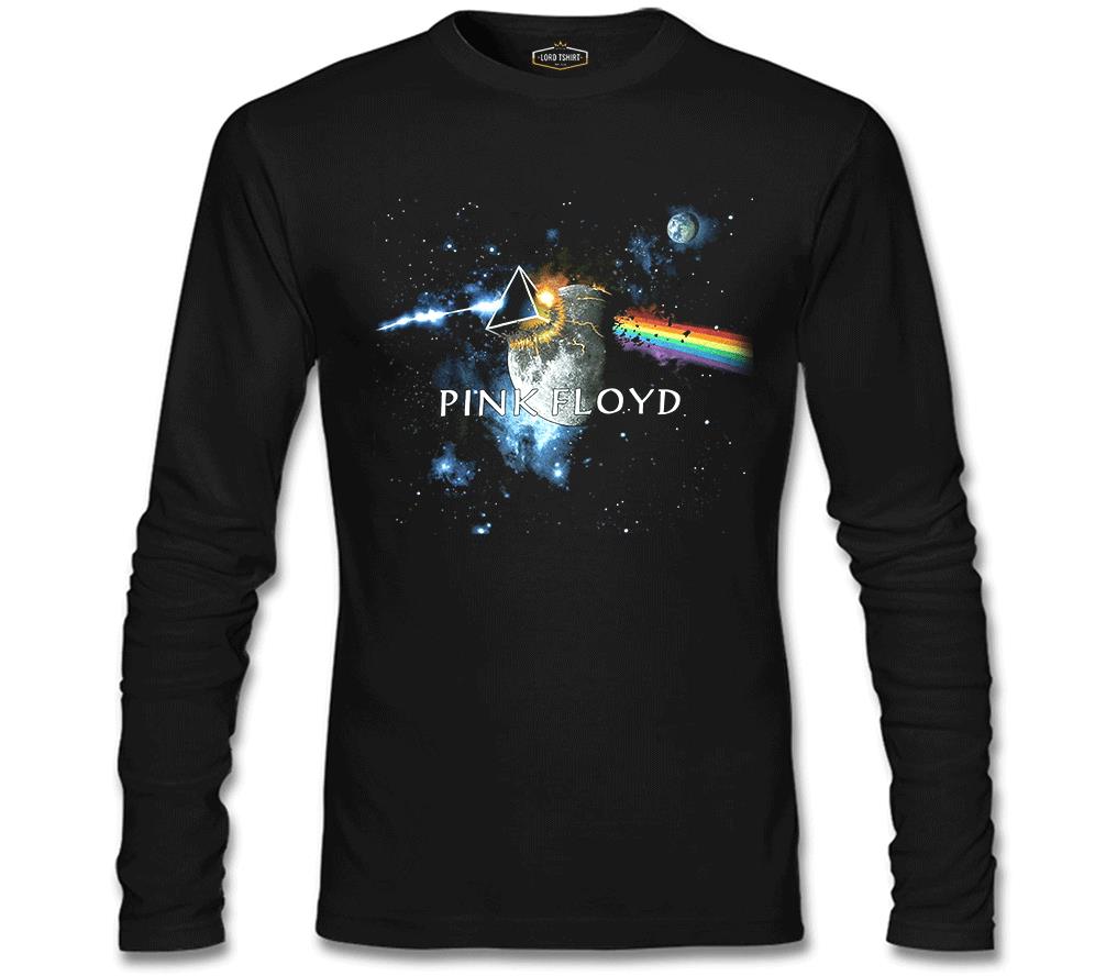 Pink Floyd - Above the Moon Siyah Erkek Sweatshirt