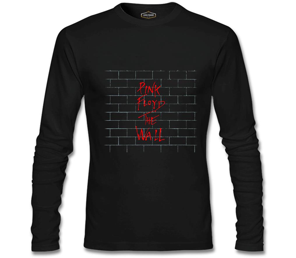 Pink Floyd - The Wall on The Wall Siyah Erkek Sweatshirt