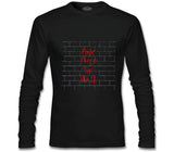 Pink Floyd - The Wall on The Wall Siyah Erkek Sweatshirt