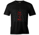Pink Floyd - The Wall on The Wall Siyah Erkek Tshirt