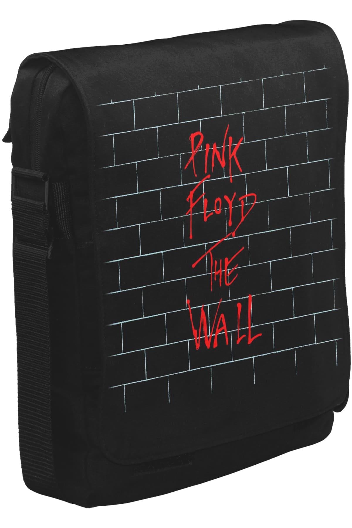 Pink Floyd - The Wall on The Wall Unisex Siyah Postacı Çanta