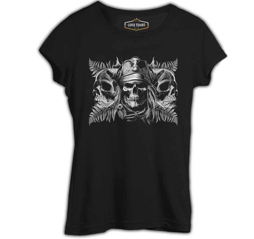 Pirate Skulls Black Women's Tshirt