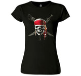 Pirates of Caribbean Kurukafa Siyah Bayan Tshirt