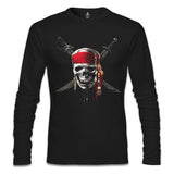 Pirates of Caribbean Kurukafa Siyah Erkek Sweatshirt