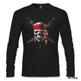 Pirates of Caribbean Kurukafa Siyah Erkek Sweatshirt