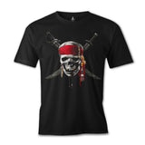 Pirates of Caribbean Skull Black Men's Tshirt