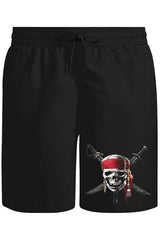 Pirates of Caribbean Kurukafa Unisex Siyah Şort