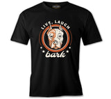 Pitbull Dog Live Laugh Bark Quote Black Men's Tshirt