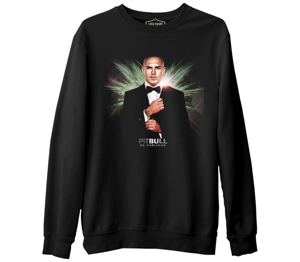 Pitbull  Siyah Erkek Kalın Sweatshirt
