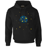 Planet and Moon Black Men's Zipperless Hoodie