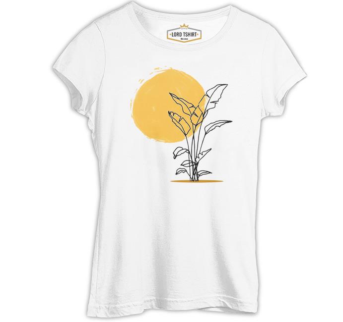 Plants by Sun Beyaz Kadın Tshirt