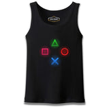 Play Buttons Black Men's Undershirt