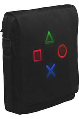 Play Buttons Unisex Siyah Postacı Çanta
