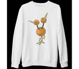 Pokemon - Doduo Beyaz Kalın Sweatshirt