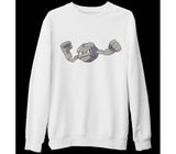 Pokemon - Geodude Beyaz Kalın Sweatshirt