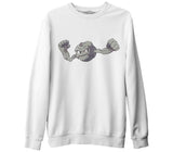 Pokemon - Geodude Beyaz Kalın Sweatshirt