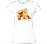 Pokemon Go - Arcanine Beyaz Kadın Tshirt