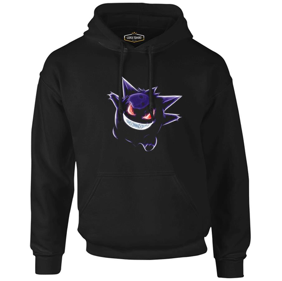 Pokemon Go - Gengar Siyah Erkek Fermuarsız Kapşonlu