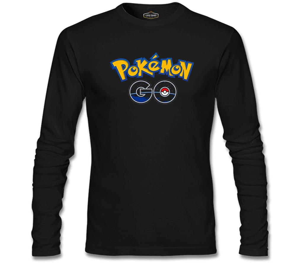 Pokemon Go - Logo Siyah Erkek Sweatshirt