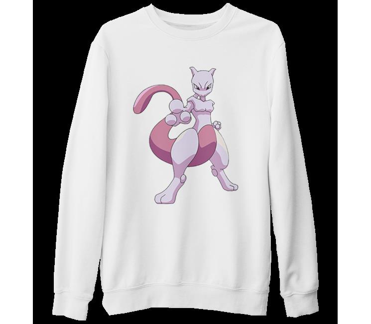 Pokemon Go - Mewtwo White Thick Sweatshirt