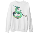 Pokemon Go - Rayquaza Beyaz Kalın Sweatshirt