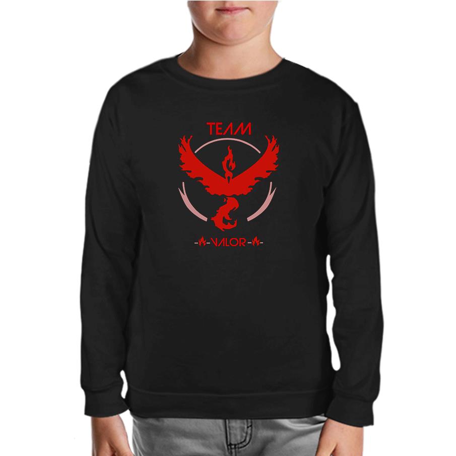 Pokemon Go - Team Valor Black Kids Sweatshirt