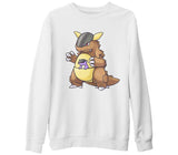 Pokemon - Kangaskhan Beyaz Kalın Sweatshirt