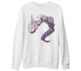 Pokemon - Onix Beyaz Kalın Sweatshirt