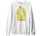 Pokemon - Psyduck Beyaz Kalın Sweatshirt