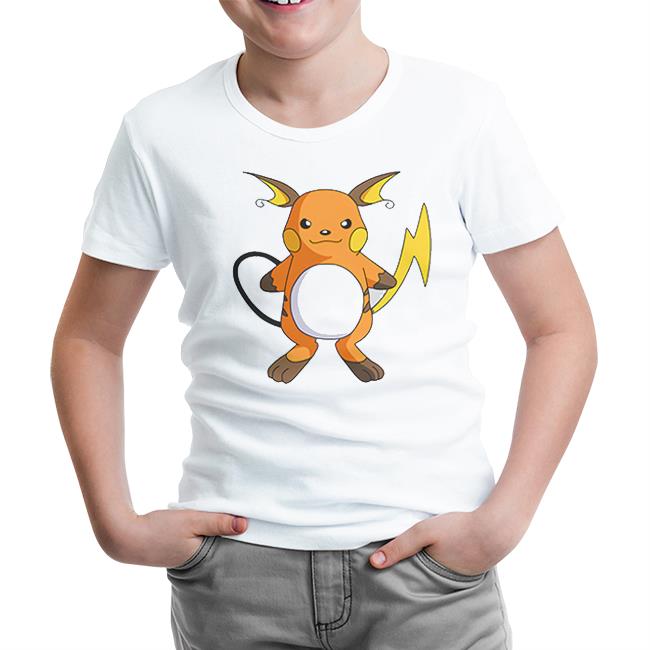 Pokemon - Raichu White Kids Tshirt