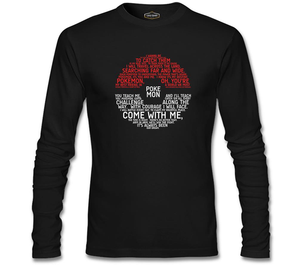 Pokemon Siyah Erkek Sweatshirt