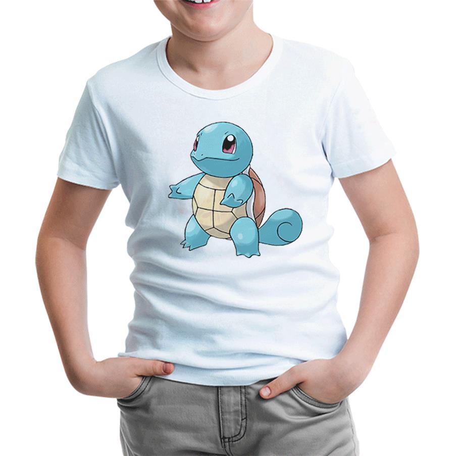 Pokemon - Squirtle Beyaz Çocuk Tshirt