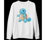 Pokemon - Squirtle Beyaz Kalın Sweatshirt