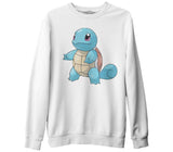 Pokemon - Squirtle Beyaz Kalın Sweatshirt