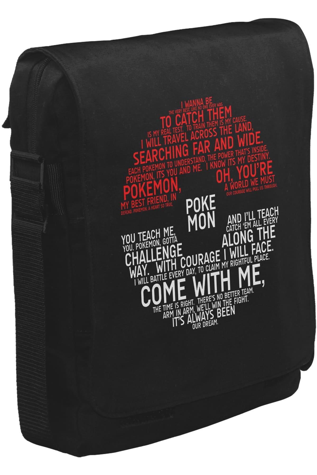 Pokemon Unisex Siyah Postacı Çanta