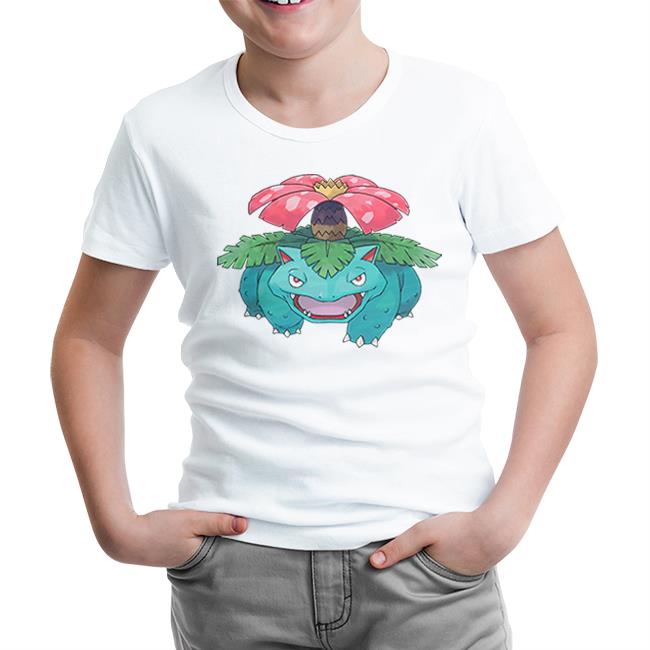 Pokemon - Venusaur Beyaz Çocuk Tshirt