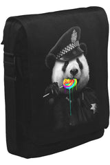Police Panda Unisex Siyah Postacı Çanta
