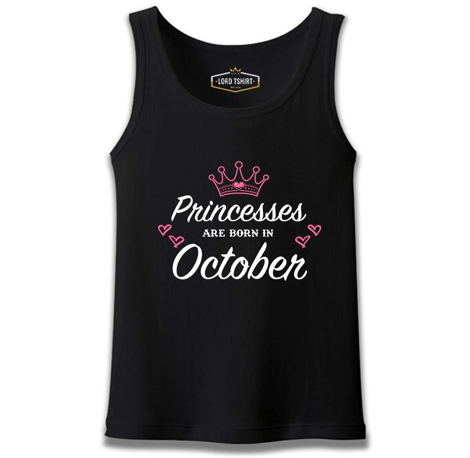 Princess Born in October - Heart Siyah Erkek Atlet