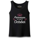 Princess Born in October - Heart Siyah Erkek Atlet