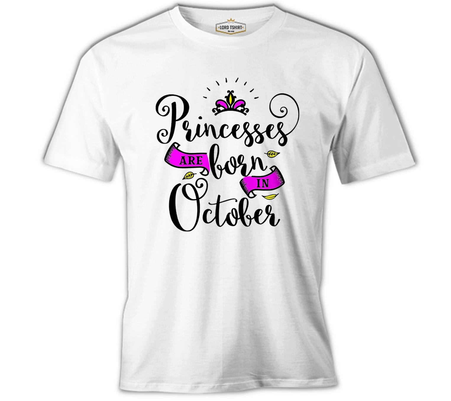 Princesses Born in October White Men's T-Shirt 