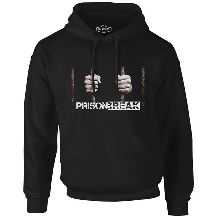 Prison Break - Behind the Bars Black Men's Zipperless Hoodie
