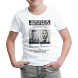 Prison Break - Wanted For Beyaz Çocuk Tshirt