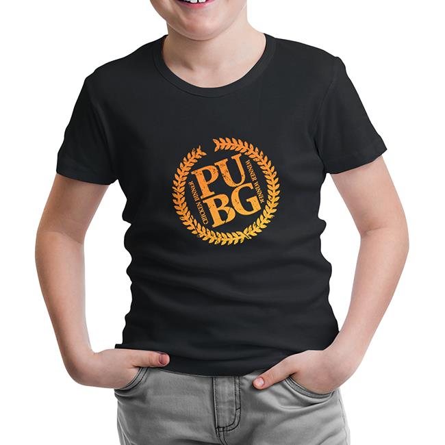 PUBG - Chicken Dinner Black Kids Tshirt