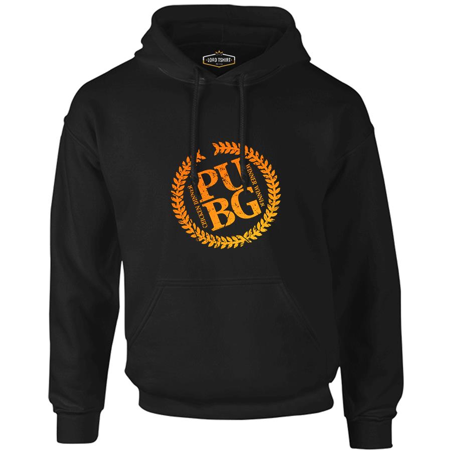 PUBG - Chicken Dinner Black Men's Zipperless Hoodie