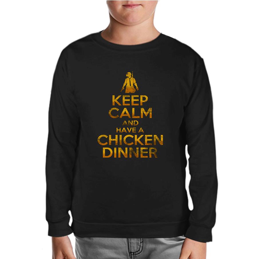 PUBG - Keep Calm Black Kids Sweatshirt