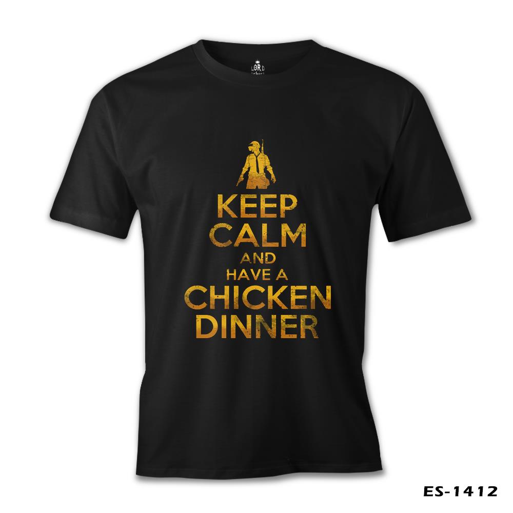 PUBG - Keep Calm Siyah Erkek Tshirt