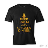 PUBG - Keep Calm Siyah Erkek Tshirt