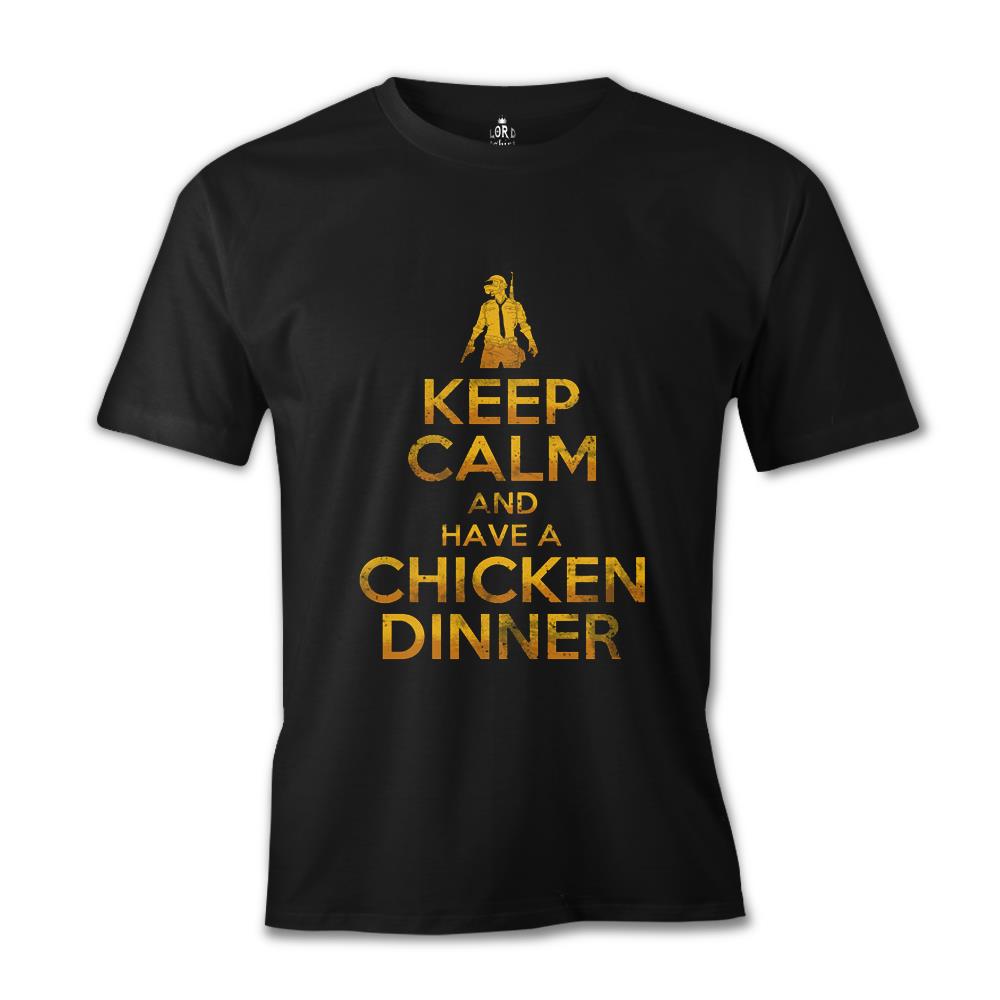 PUBG - Keep Calm Siyah Erkek Tshirt