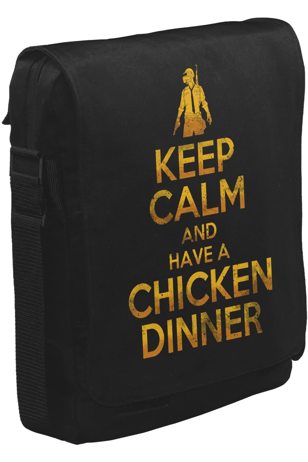 PUBG - Keep Calm Unisex Black Messenger Bag 