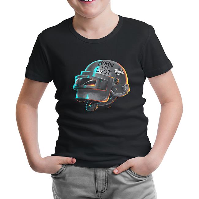 PUBG - Loot Black Kids Tshirt